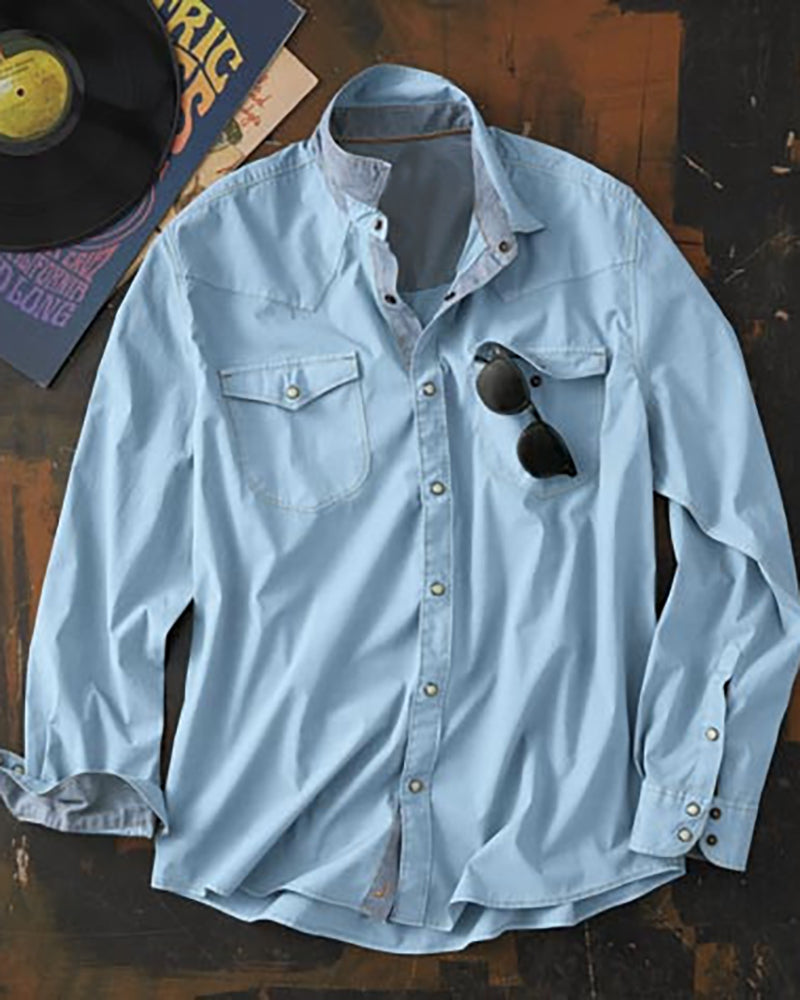 Western Poplin Button Shirt