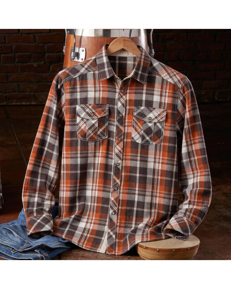 Men's Western Casual Long Sleeve Shirt
