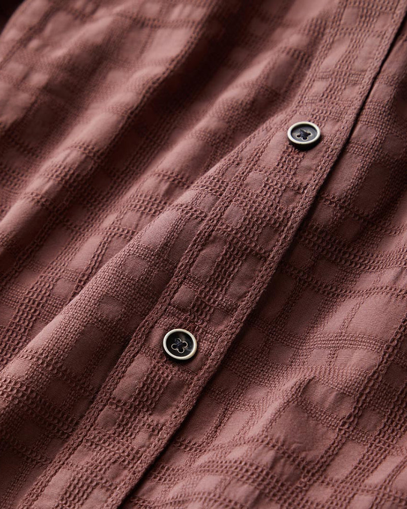 Casual Textured Plaid Shirt
