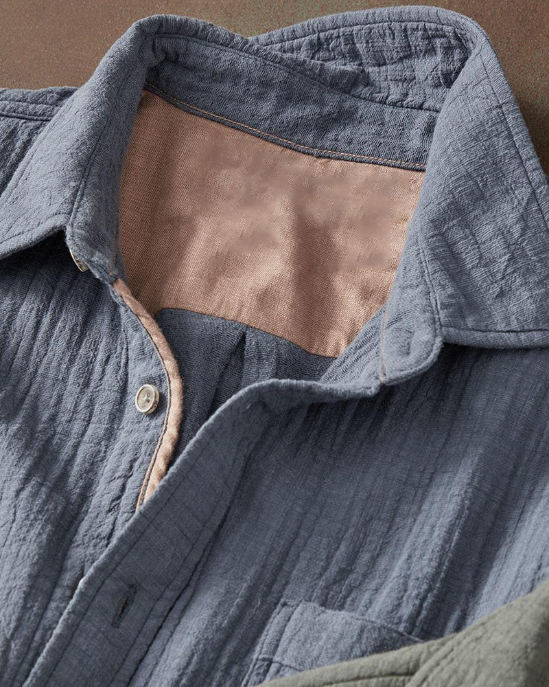 Men's Crinkled Detail Casual Shirt