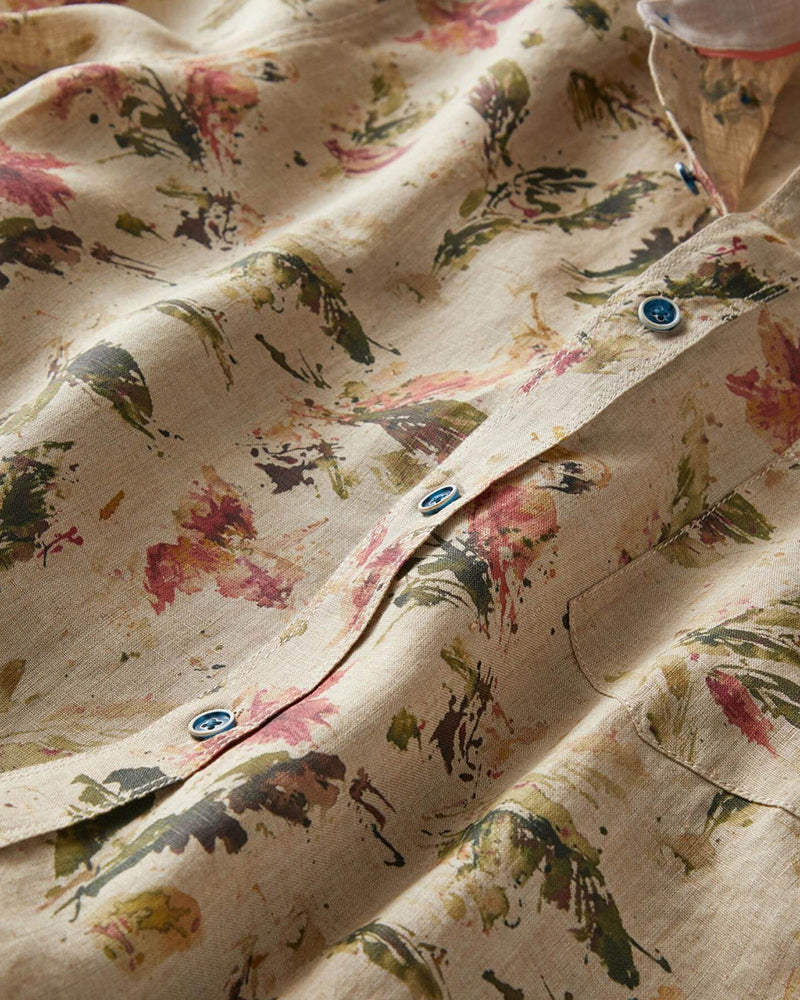 Painterly Floral Print Shirt