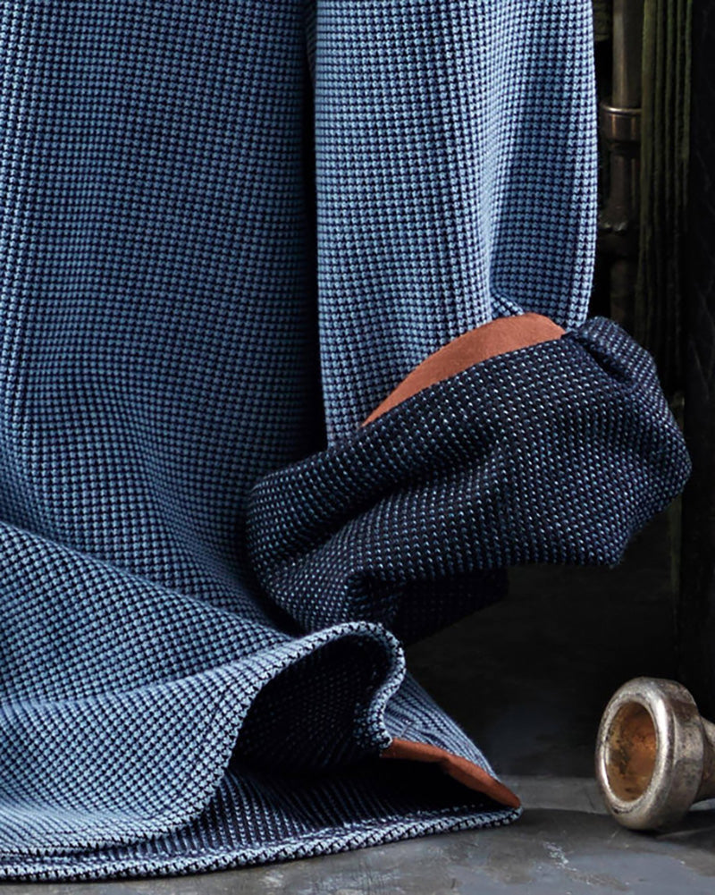 Long Sleeve Blend Indigo Waffle Shirt