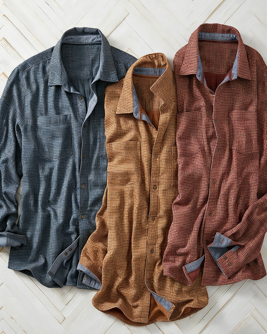 Men's Houndstooth Print Casual Shirt