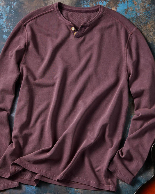 Long Sleeve Notchneck Henley Top