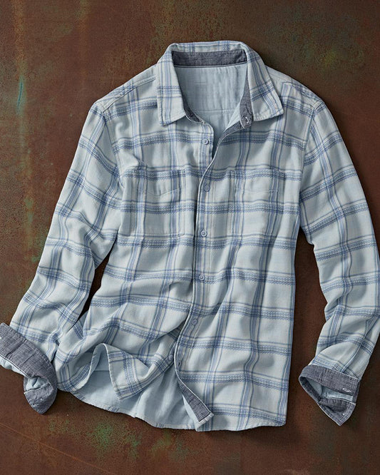 Men's Classic Plaid Button-Up Shirt