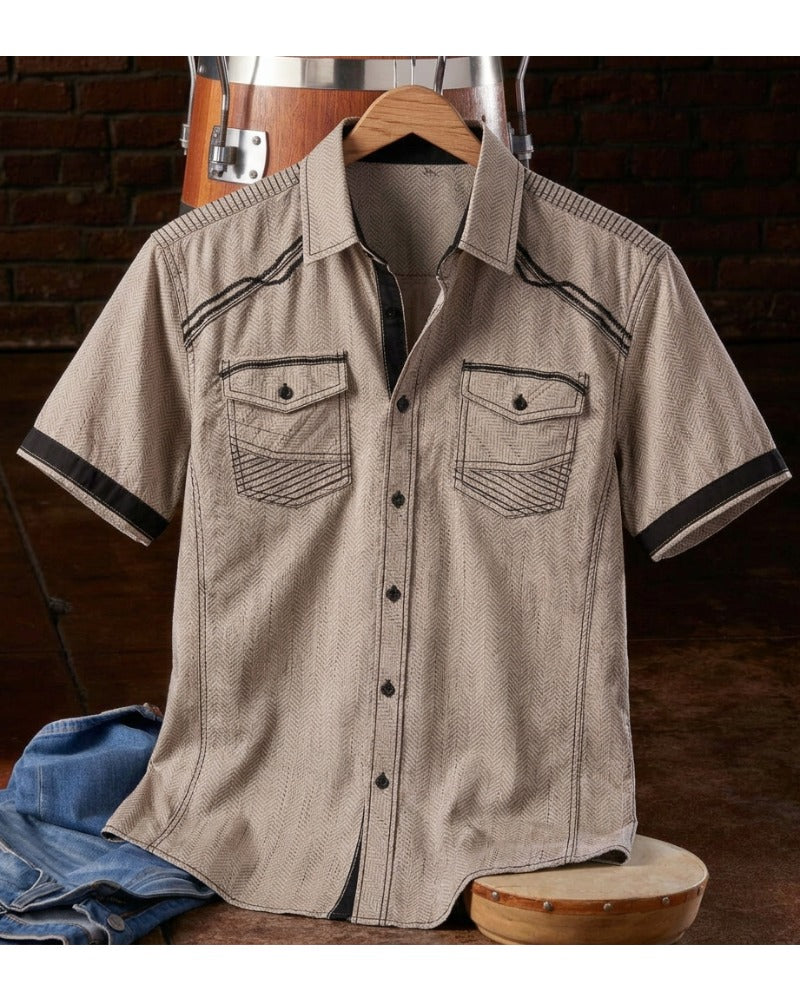 Men's Cowboy Short Sleeve Shirt