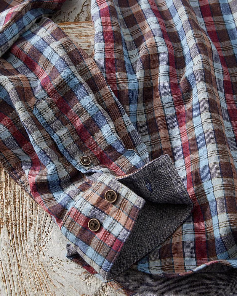 Men's Autumnal Multi Plaid Long Sleeve Shirt