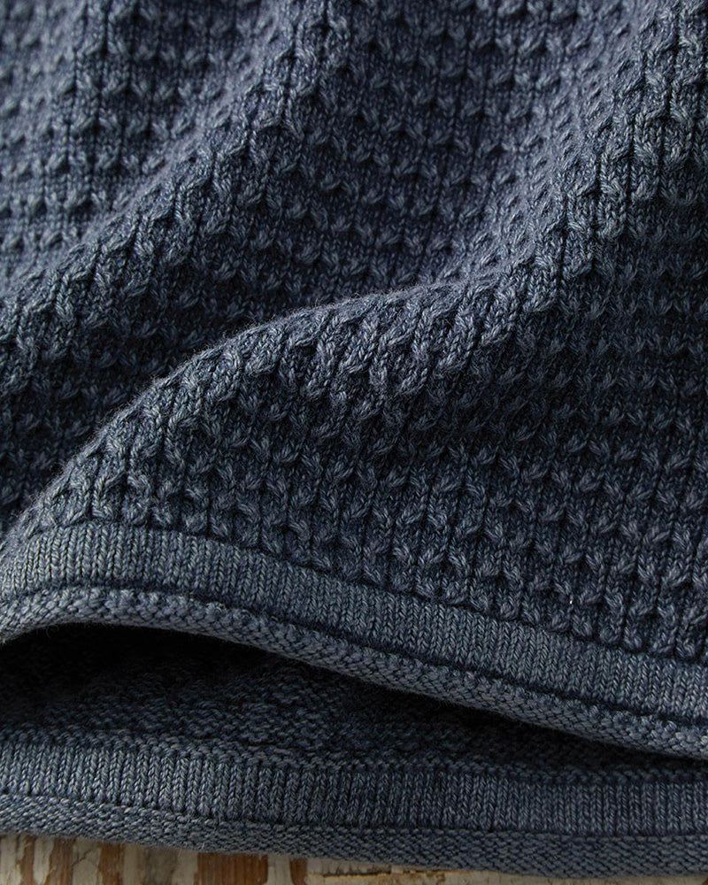 Men's Waffle Stitch Crew Neck Sweater
