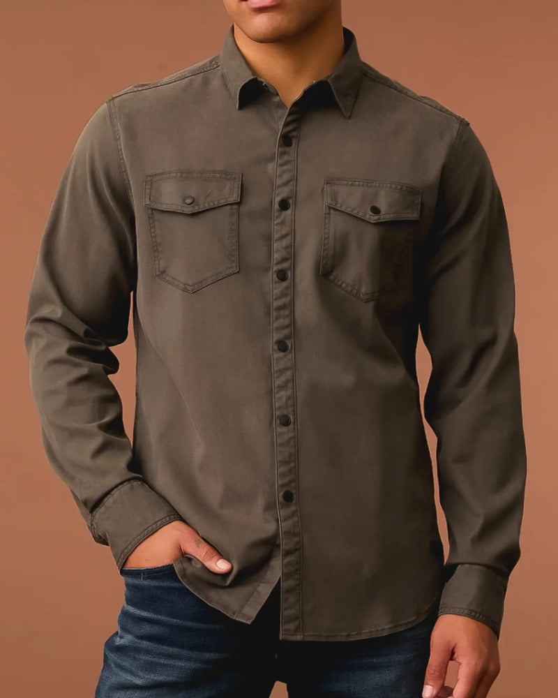 Washed Athletic Stretch Shirt