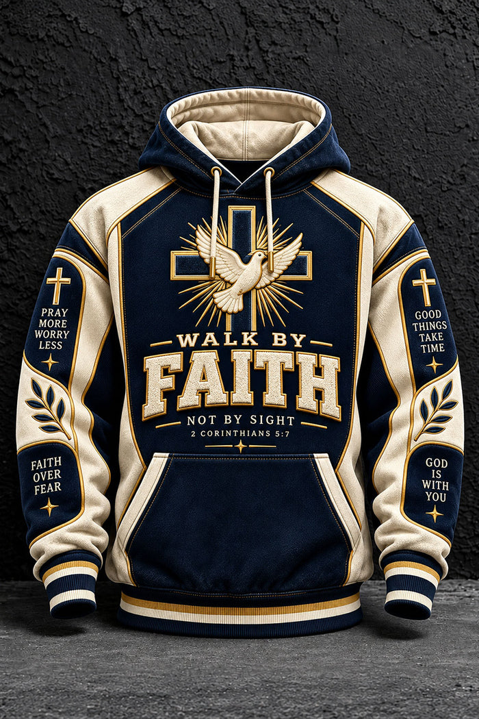 Walk By Faith Christian Dove Colorblock Hoodie