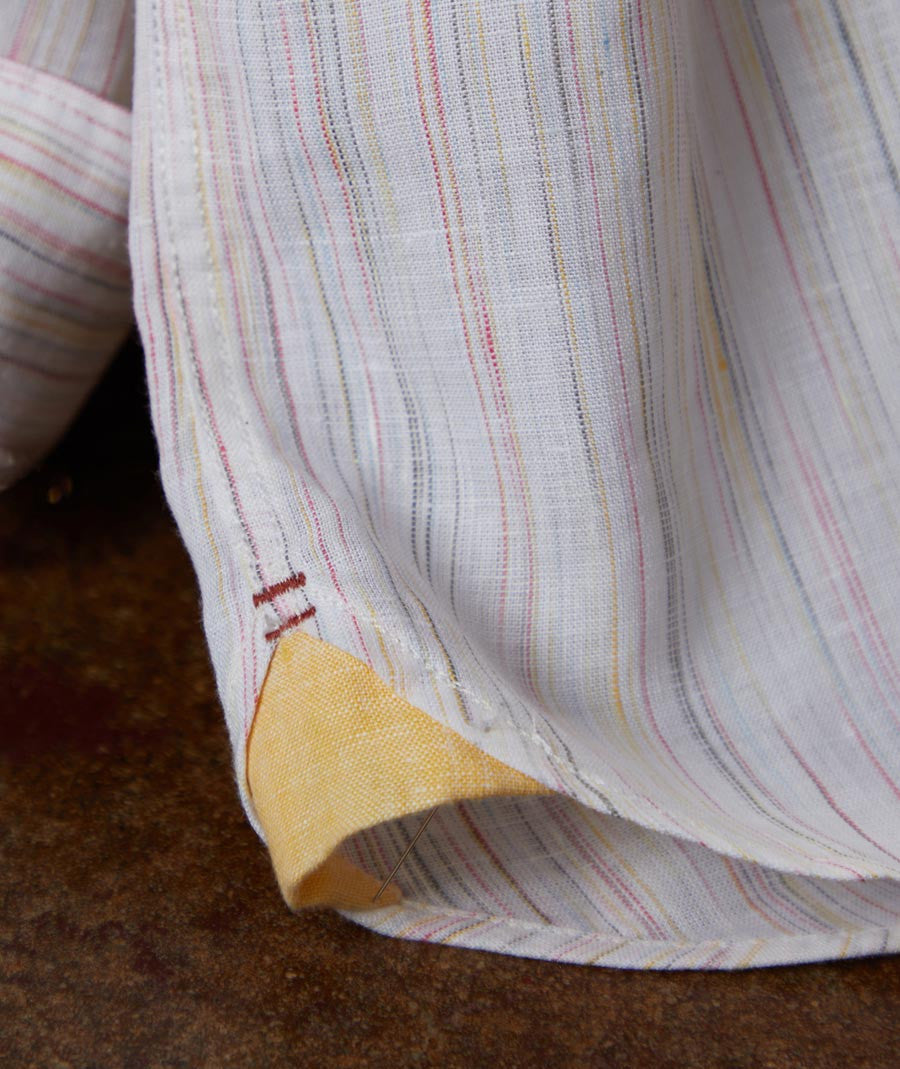 Space Dyed Linen Stripe Shirt