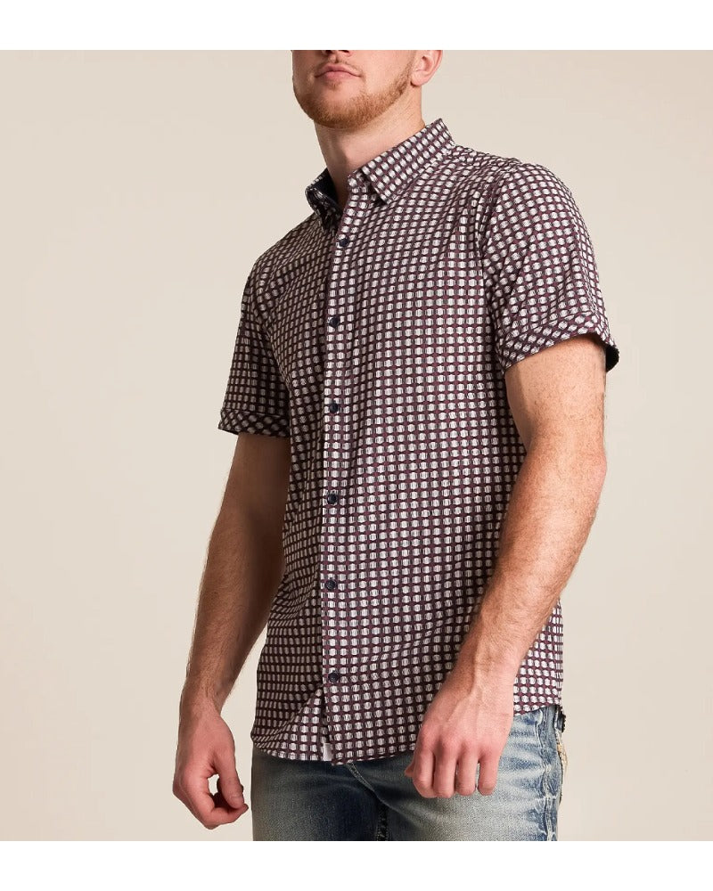 Contrast Colored Trim Short Sleeve Shirt