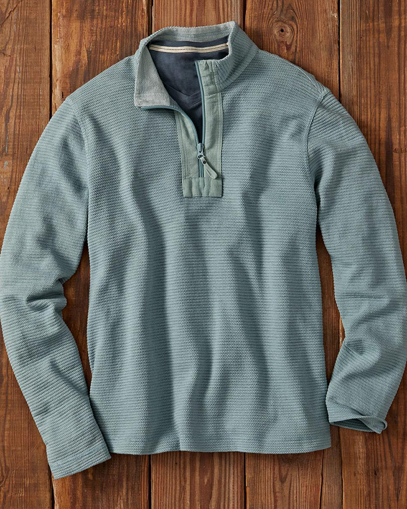 Quarter Zip Ribbed Pullover