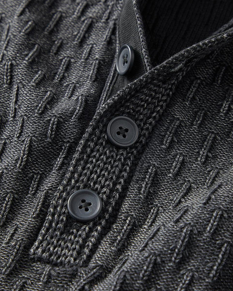 Men's Multi-Stitch Mock Neck Sweater