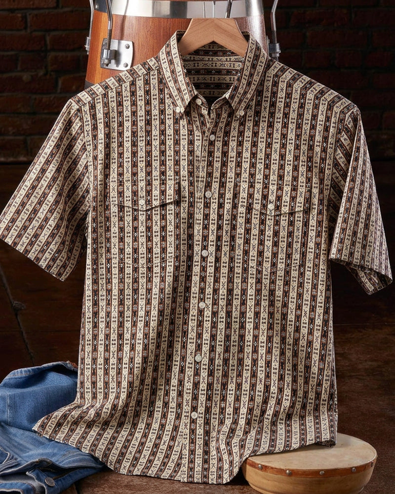 Southwestern Printed Short Sleeve Shirt