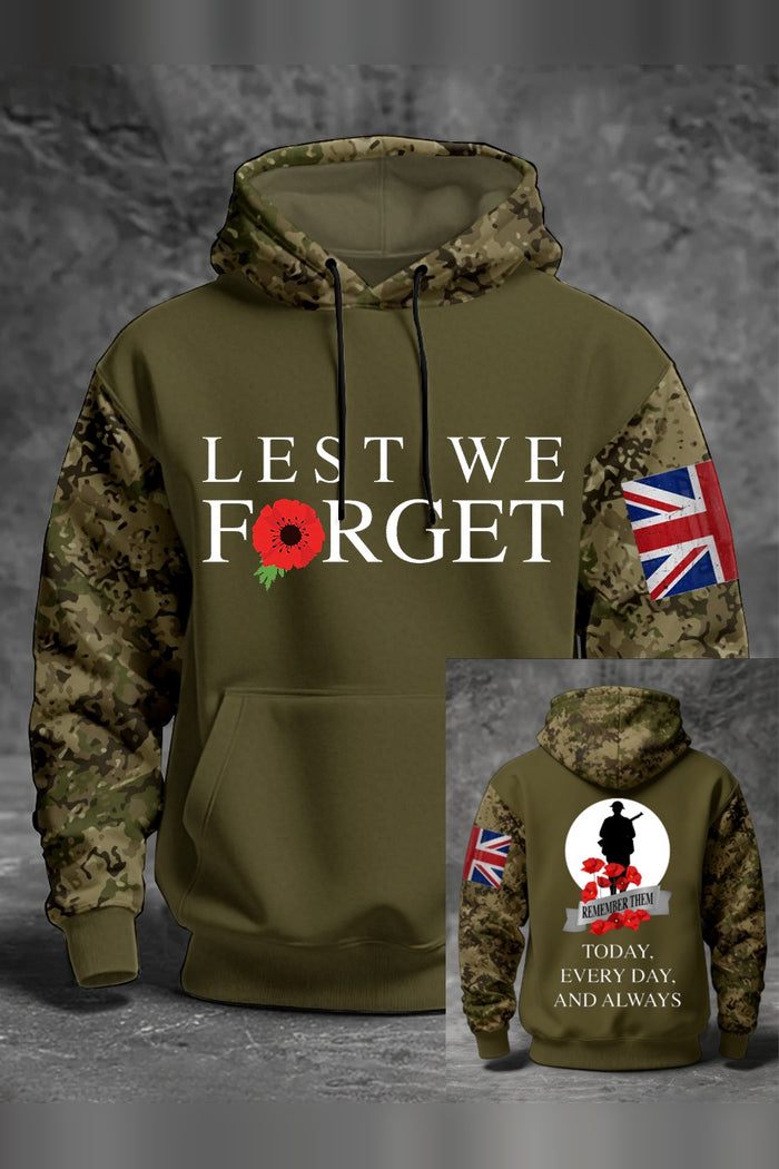 Men's Lest We Forget Camo Hoodie