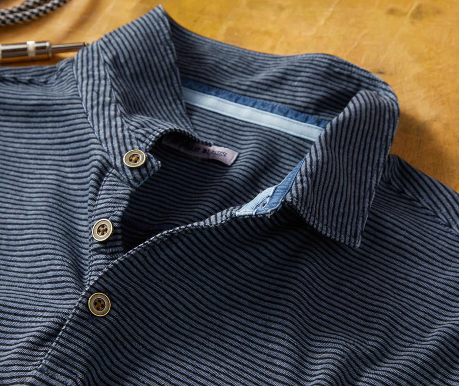 Casual Striped Button Top