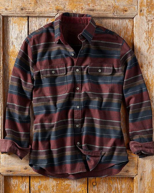 Casual Buttoned Striped Shirt