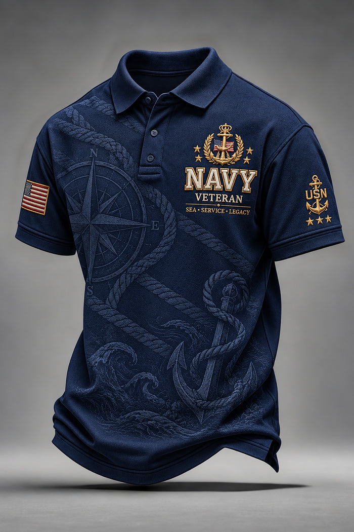 U.S.Navy Veteran Honor & Legacy Polo Shirt
