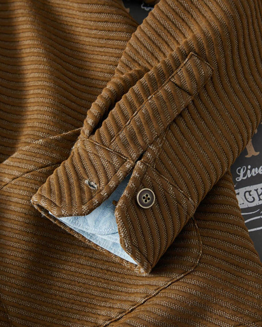 Button-Front Corded Shirt-Jacket