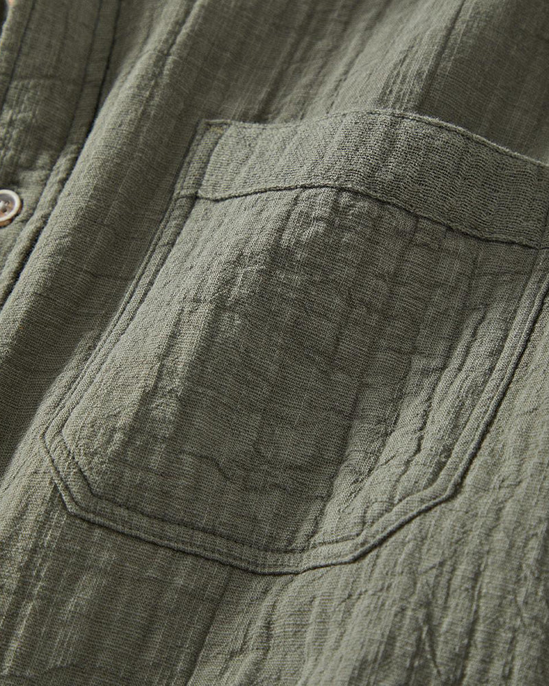 Men's Crinkled Detail Casual Shirt