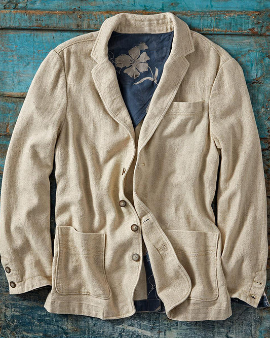 Floral Lining Patch Pocket Jacket