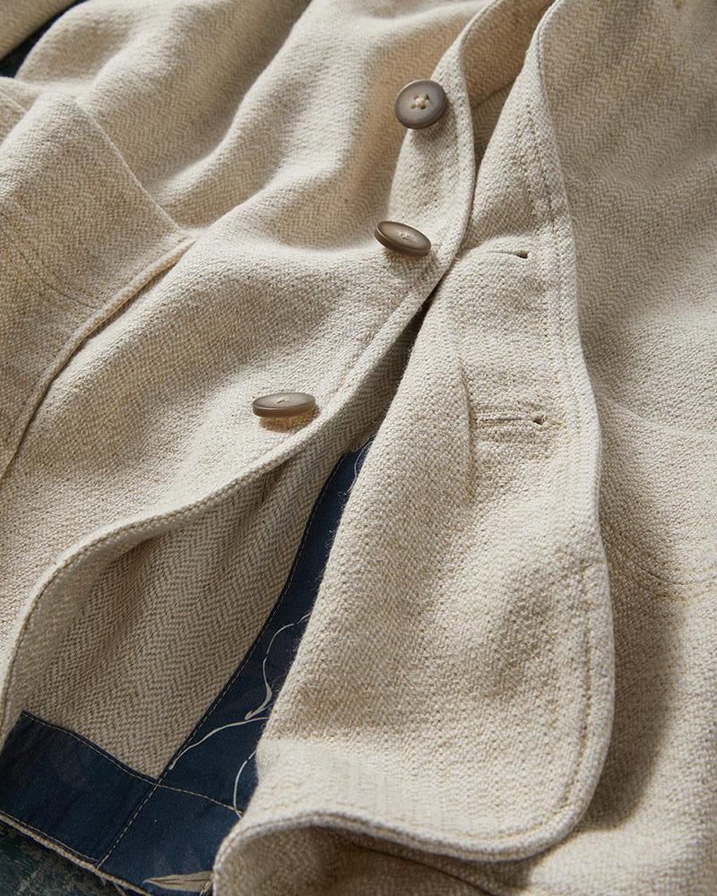 Floral Lining Patch Pocket Jacket