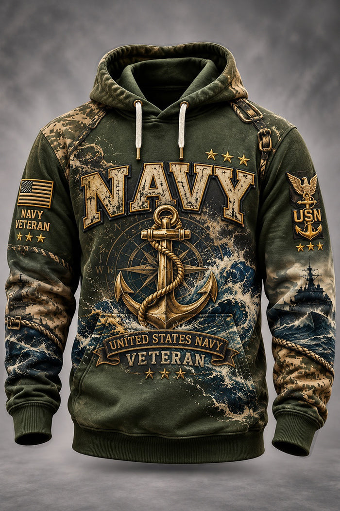 U.S. Navy Veteran Anchor Legacy Hooded Sweatshirt