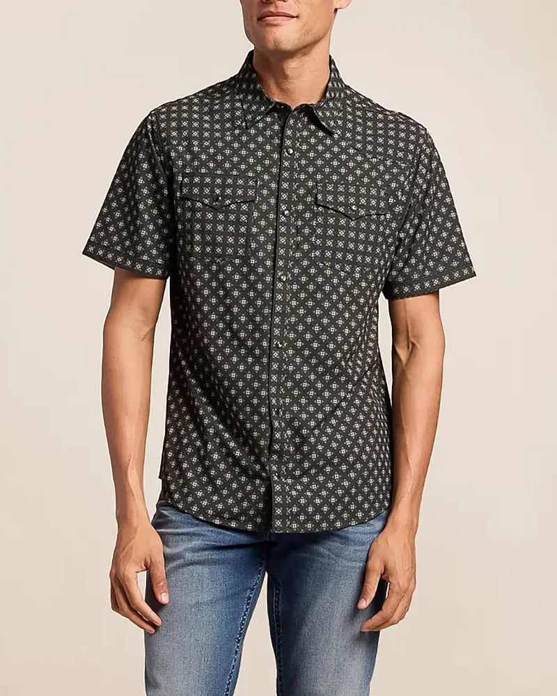 Men's Printed Dual Chest Pocket Casual Shirt