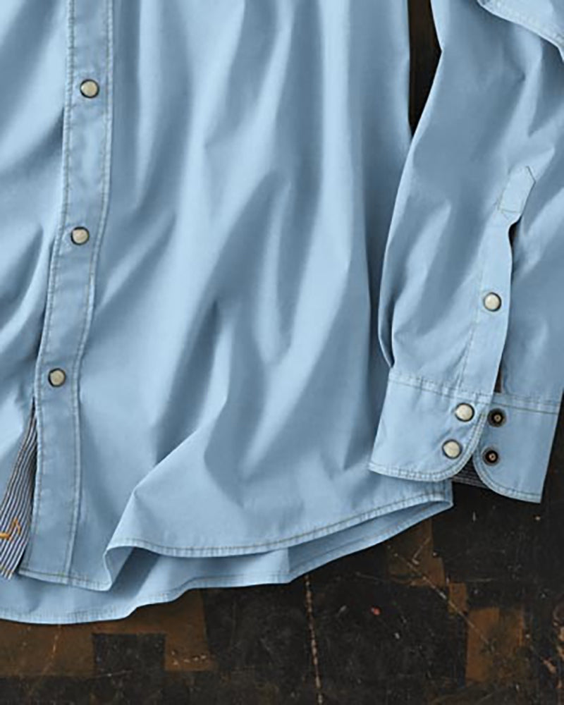 Western Poplin Button Shirt