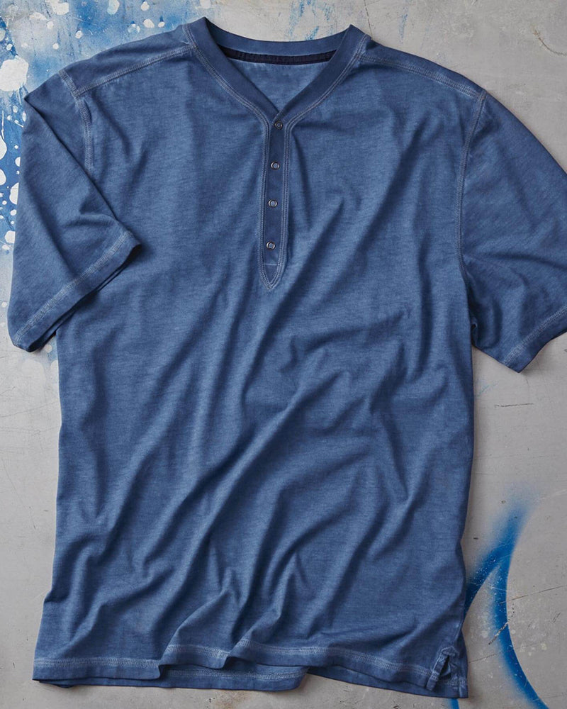 Washed Finish Henley Shirt