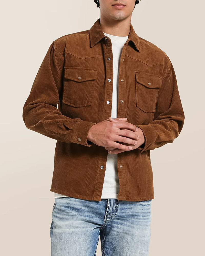 Snap Buttoned Long Sleeve Shirt