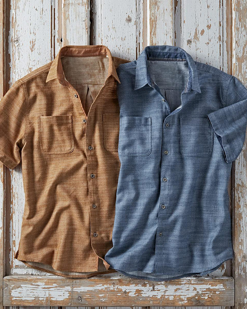 Textured Short Sleeve Pocket Shirt