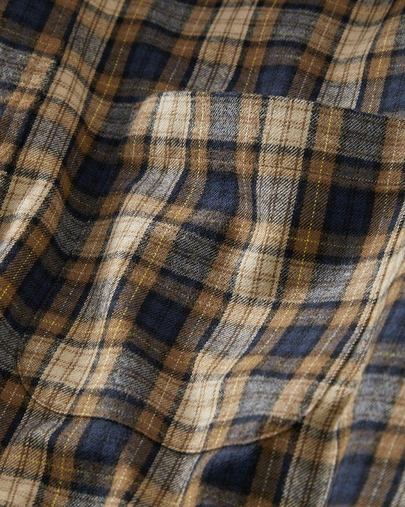 Men's Plaid Print Chest Pocket Shirt