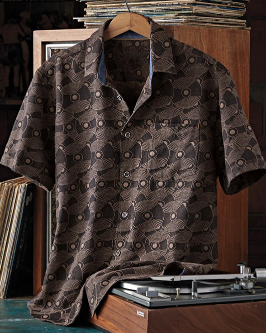 Record Jacquard Pattern Shirt