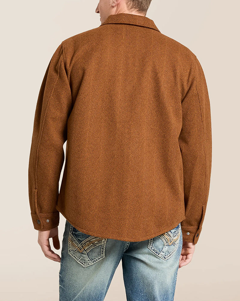 Herringbone Brushed Long Sleeve Shirt
