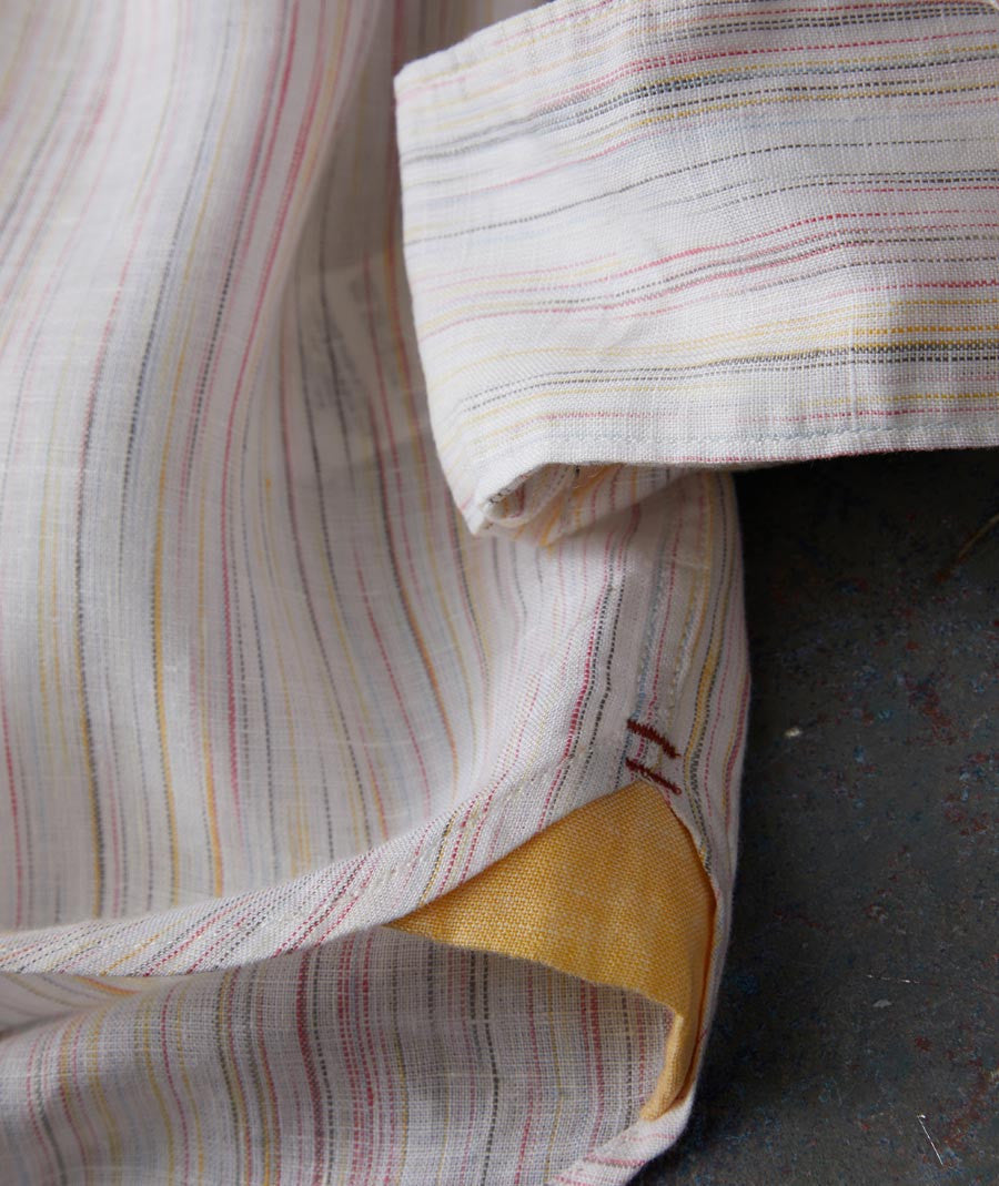 Space Dyed Linen Stripe Shirt