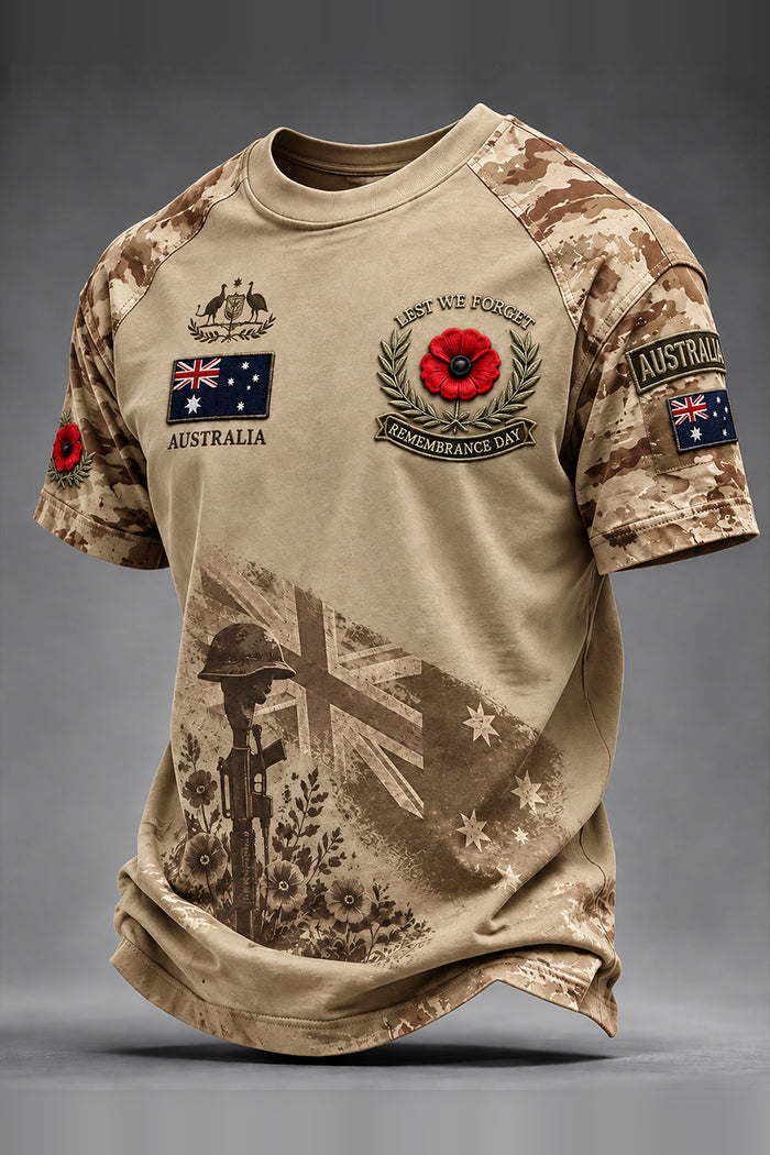 Australian ANZAC Remembrance Day Tribute T-Shirt