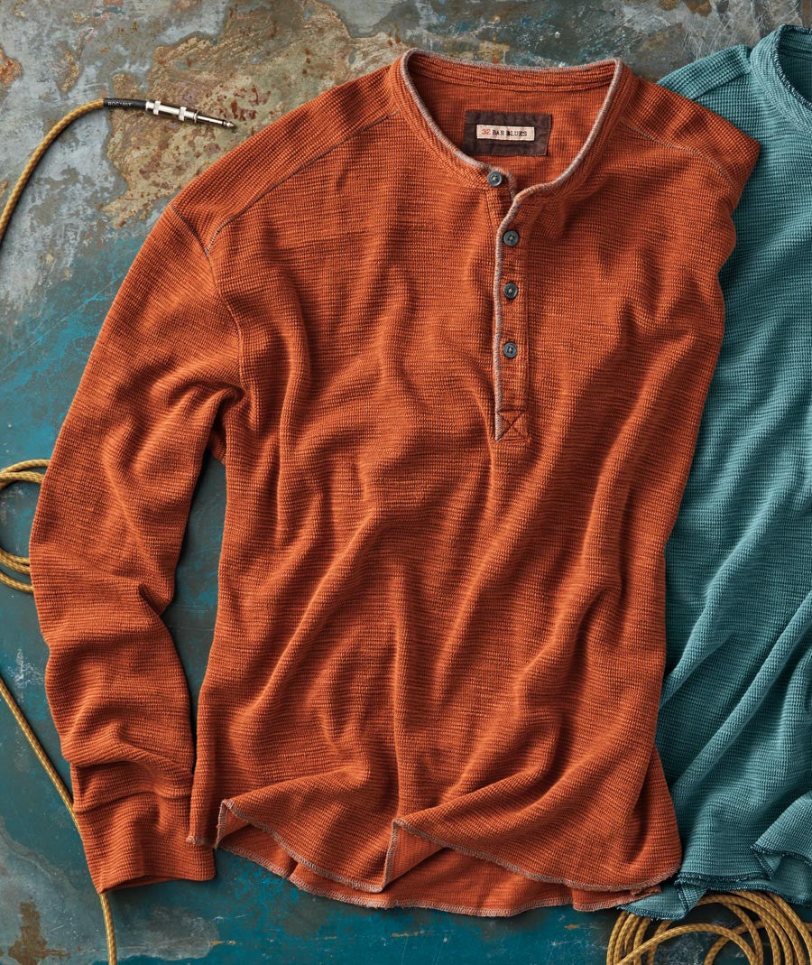 Waffle Knitted Button Top