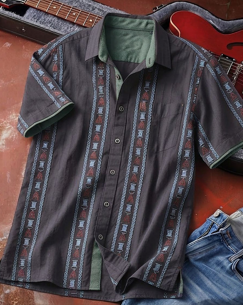 Casual Button Up Short Sleeve Shirt