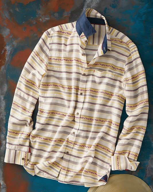 Striped Jacquard Dobby Shirt