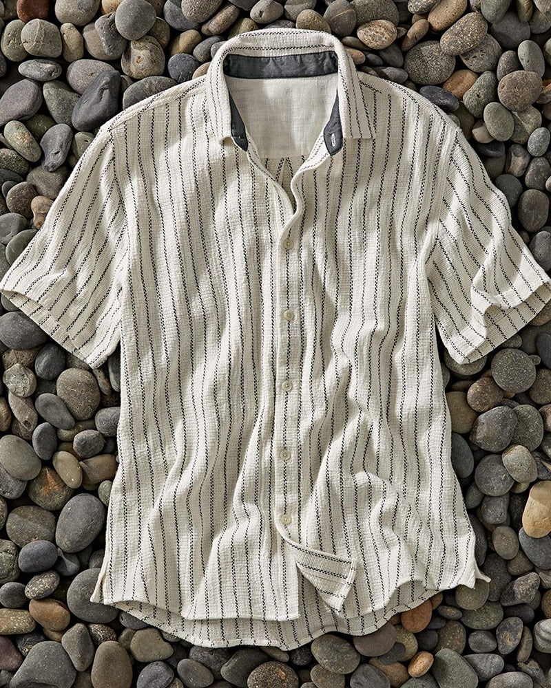 Men's Striped Short Sleeve Shirt