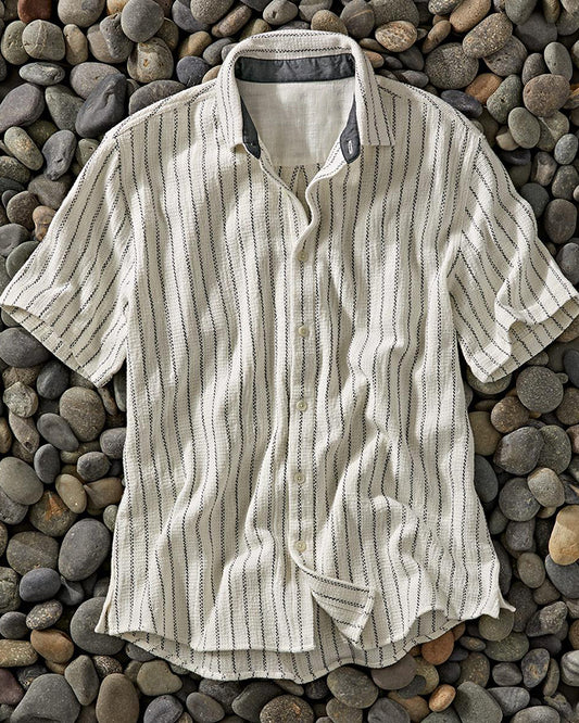 Men's Striped Short Sleeve Shirt