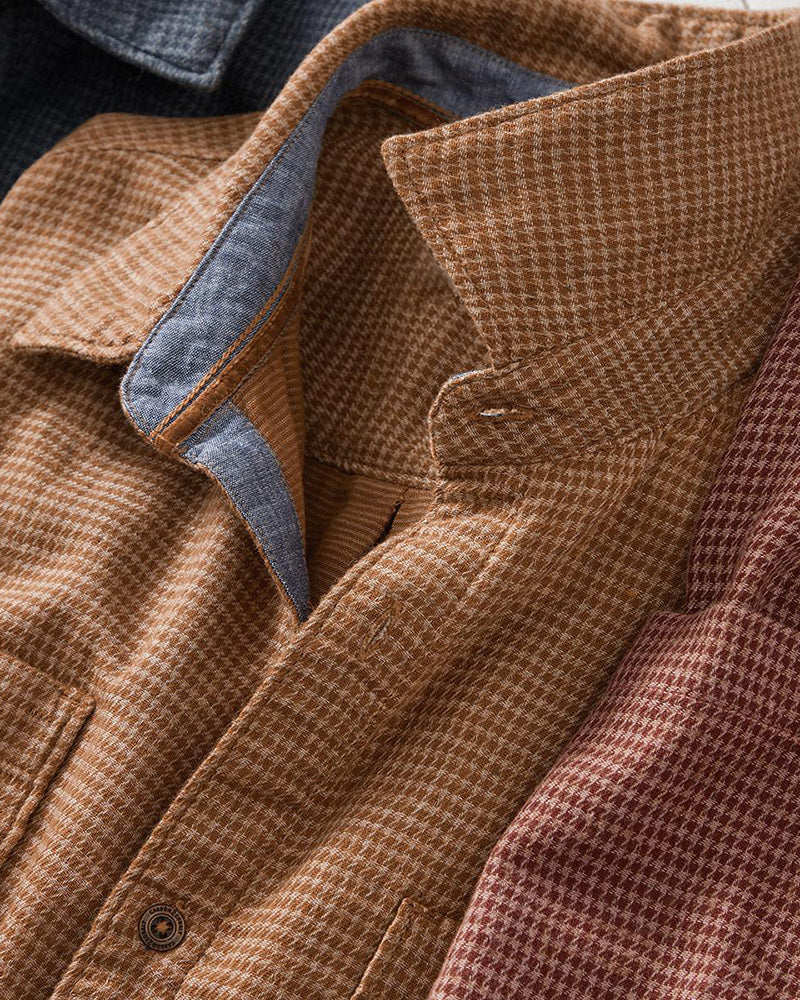 Men's Houndstooth Print Casual Shirt
