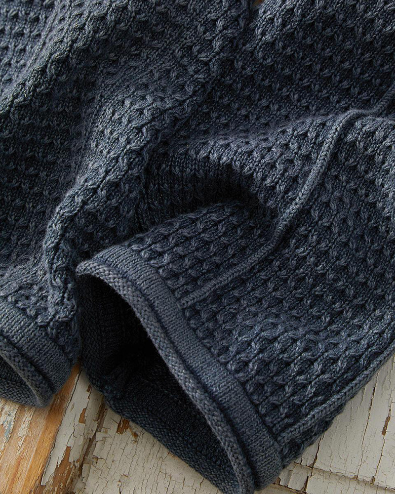 Men's Waffle Stitch Crew Neck Sweater