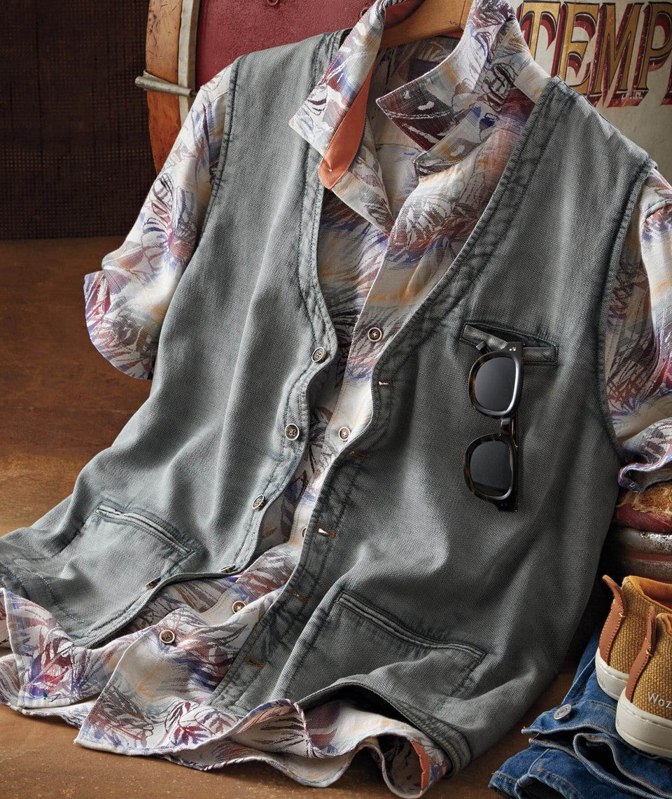 Casual Slub Piqué Vest