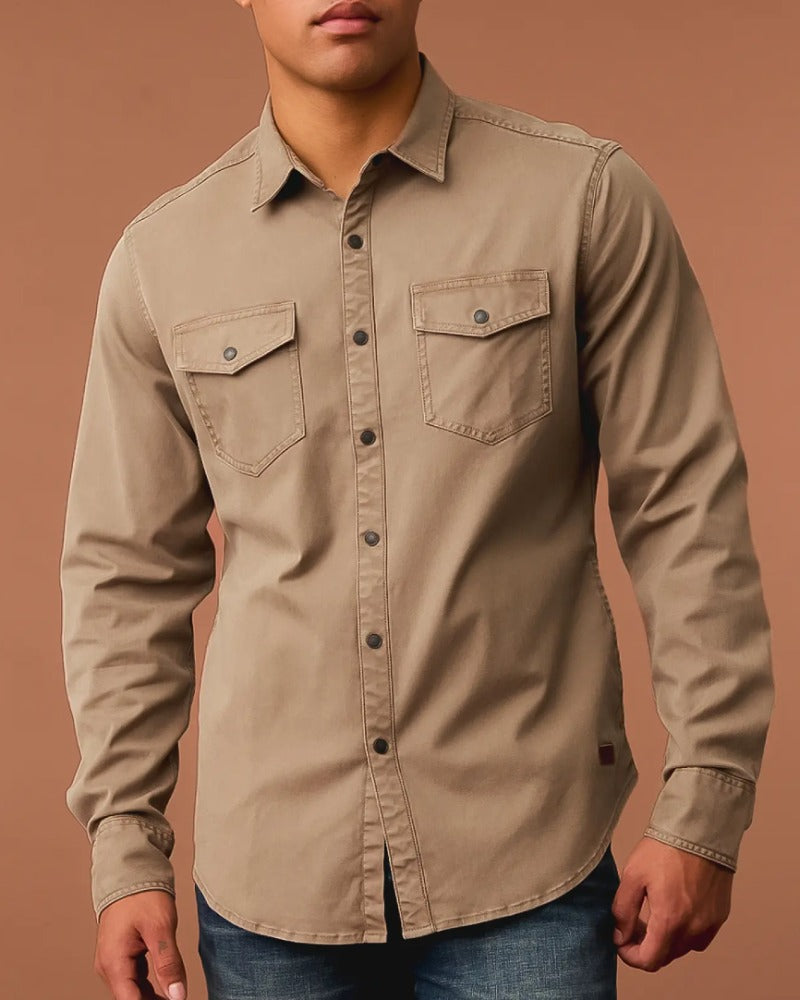 Washed Athletic Stretch Shirt