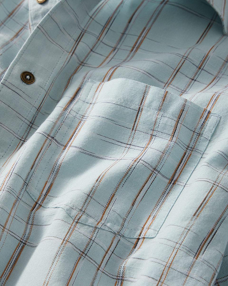 Plaid Short Sleeve Dual Pocket Shirt