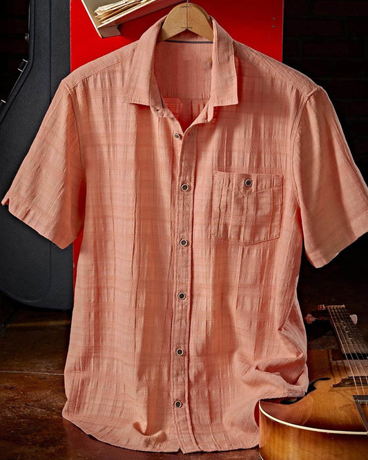 Men's Short Sleeve Textured Shirt