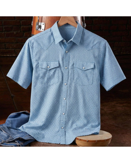 Men's Western Casual Short Sleeve Shirt